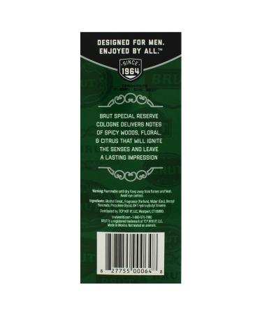 Brut Special Reserve for Men - 3.4 oz EDC Spray - Buy Online on GoSupps.com