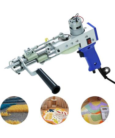 TEKCHIC Rug Tufting Gun  Electric Carpet Cut and Loop Pile 2 in 1 Machine Tufted Rug Making Gun Weaving Flocking Machine 100-240V 9-21mm -Blue - Buy Online on GoSupps.com