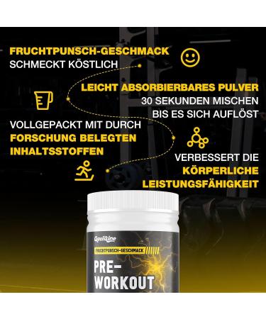 Gaelikine Pre Workout Powder Maximum Energy Pump & Focus With Caffeine BCAAs Citrulline & Ashwagandha - Fruit Punch - 15.8 Oz - Buy Online on GoSupps.com