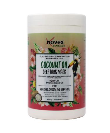 NOVEX Coconut Oil Hair Mask  with Pure 100% Organic Coconut Oil  14 Oz  Jar