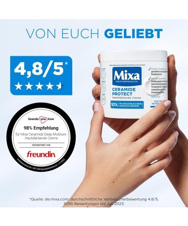 Mixa Ceramide Skin Thickening Cream - 10% Vegetable Glycerin & Squalan Moisturizer for Very Dry Skin Family-Friendly 400ml - Buy Online on GoSupps.com