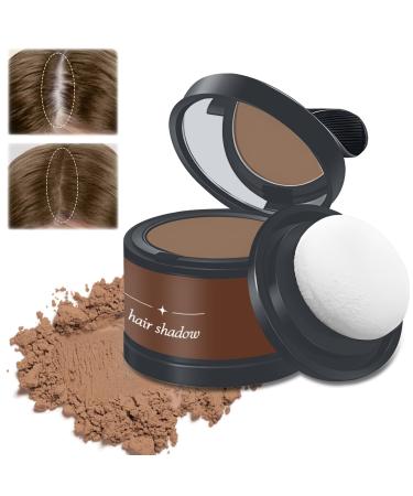 Powder base powder hairline powder hair concealer hair compression fast-covered root concealer with hair chalk hair powder for repairing the roots for women and men (light brown)