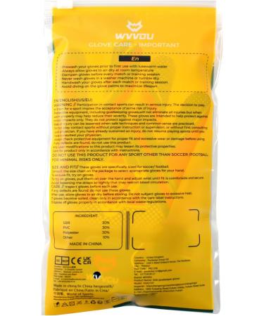 Wvvou Goalkeeper Gloves for Kids & Teens | Football Gloves with Double Protection & Portability - Great Stop Green 5 - Buy Online on GoSupps.com