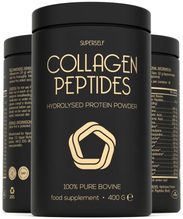 Premium Collagen Powder - Collagen Supplements for Women & Men - Pure Bovine Collagen Peptides 400g - Hydrolysed Collagen Type 1 and 3 for Skin Hair & Nails - Tasteless Dissolves Easily Mixes Well