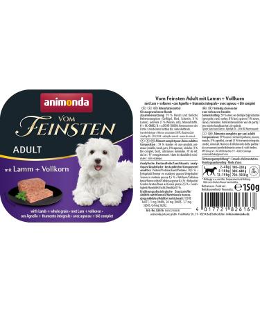 Animonda Adult Dog Food - Wet Lamb & Whole Grain 22 x 150g - Premium Quality for Healthy Dogs - Buy Online on GoSupps.com