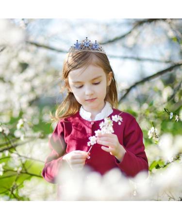 Minkissy Snowflake Crown Rhinestone Snowflake Tiara Christmas Holiday Princess Headband for Women Girls Blue - Buy Online on GoSupps.com