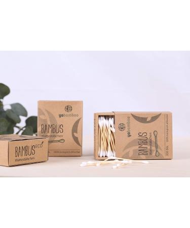 Yabamboo Bamboo Cotton Swabs 4-Pack | 800 Biodegradable Sustainable Vegan & Compostable | Eco-Friendly Plastic-Free - Buy Online on GoSupps.com