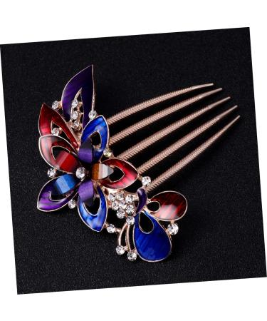 Angoily Flowers Hairpin Hair Accessories Rhinestone Flower Bride Crystal