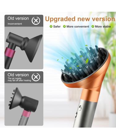 Buy Upgraded Dyson Airwrap Diffuser Nozzle - Curling Iron to Hair Dryer Attachment (HS05 HS03 HS01) in Gold | Fast International Shipping - Buy Online on GoSupps.com