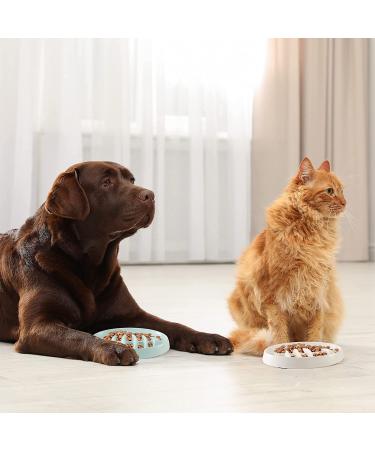 2 Pack Fishbone Cat Slow Feeder Bowl - Interactive Puzzle Dish for Slow Eating, Anti-Gulping Pet Bowl to Prevent Bloat & Indigestion - Buy Online on GoSupps.com