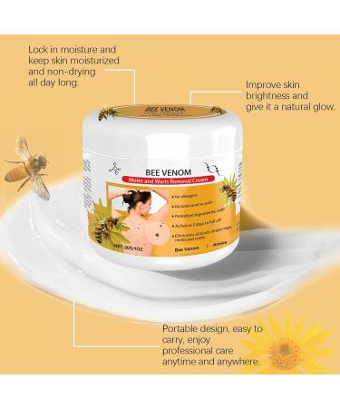Moreeulsi 3 Bee V-enom Wart and Tag Remover 30g Bee V-enom Mole and Wart T-reatment Cream Tag Recede Bee V-enom Mole T-reatment Cream Bee Ven-om Cream-Moisturizing Skin Repair Cream - Buy Online on GoSupps.com
