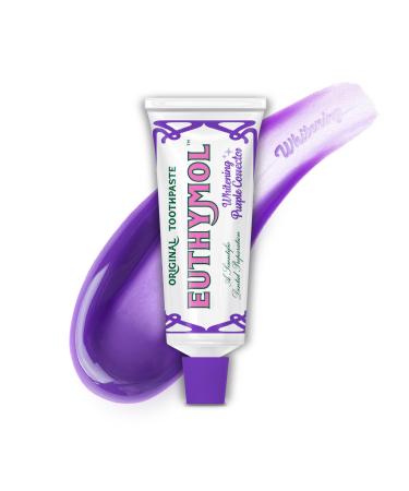 Euthymol Purple Whitening Toothpaste (3.7 fl oz) for Yellow & Sensitive Teeth | Violet Tone-Up Formula Instantly Brightens 24H Stain Defense Long-Lasting Fresh Breath 3.7 Fl Oz (Pack of 1)