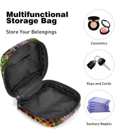 Animal Print Period Bag - Sanitary Napkin & Makeup Storage Pouch - Buy Online on GoSupps.com