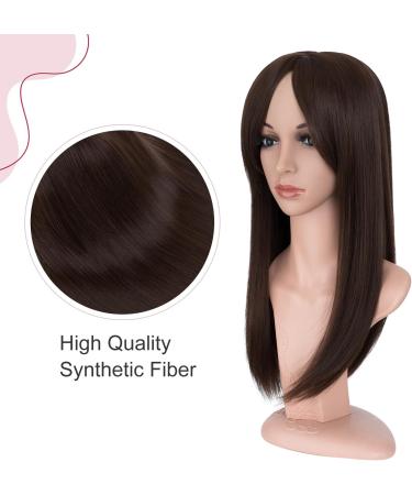 S-Noilite 18 Inch Hair Topper for Thinning Hair - Big Base Women's Hair Loss Extensions - Clip in Fringe Pieces 8B - Buy Online on GoSupps.com