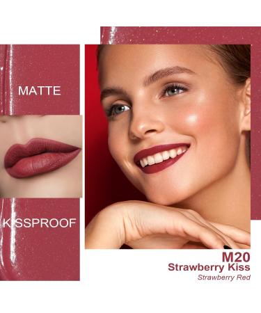 Oulac Strawberry Kiss Liquid Matte Lipstick - Long-Lasting Red Vegan & Gluten-Free 4.5ml - Precise Applicator & Intense Color - Buy Online on GoSupps.com