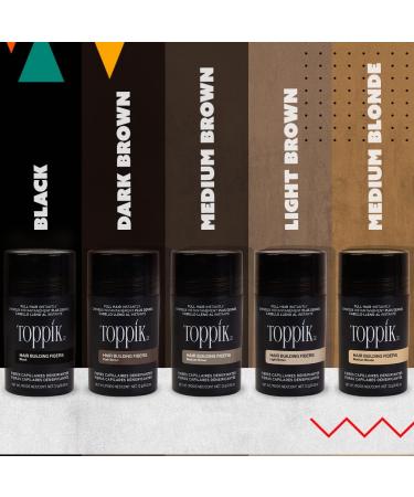 Toppik Hair Building Fibres Powder Light Brown - Instant Thinning Concealer 12g for Men and Women - Buy Online on GoSupps.com