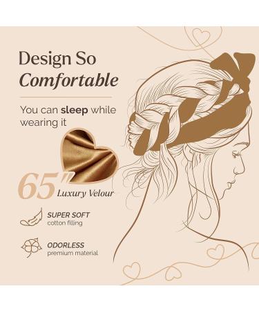 BHDgoods Heatless Curling Set - Overnight Curlers Velour Headband for Long Hair | Non-Heated Lazy Hair Curler Kit with Airless Spritz Bottle - 5 Piece Set in Caramel - Buy Online on GoSupps.com
