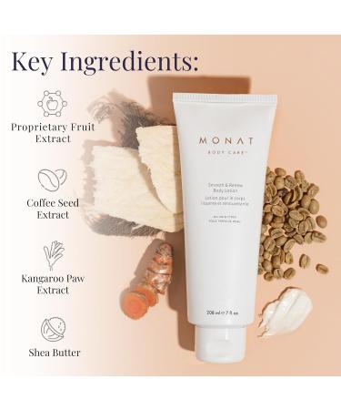 MONAT BODY CARE Smooth and Renew Body Lotion - Anti-Aging Moisturizer for Soft Skin - Lightweight Non-Greasy Formula with Botanical Extracts - Buy Online on GoSupps.com