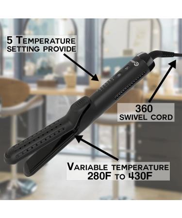 Cool Breeze 2 in 1 Flat Iron | Professional Air Flow Hair Styling Tool for Long Lasting Curls & Waves - 15 Sec Heat Up - Buy Online on GoSupps.com