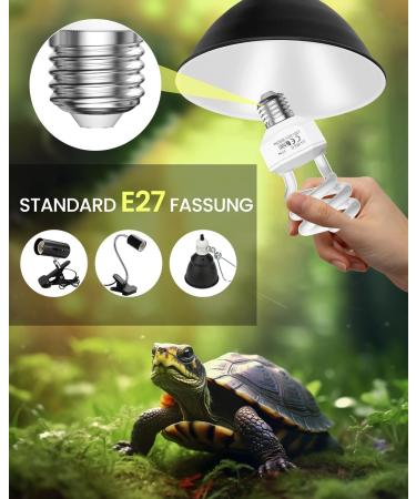 Tobebright 13W UVB Lamp 5.0 - Optimal Compact Fluorescent Lamp for Reptiles Aquariums & Terrariums | E27 AC220-240V - Buy Online on GoSupps.com