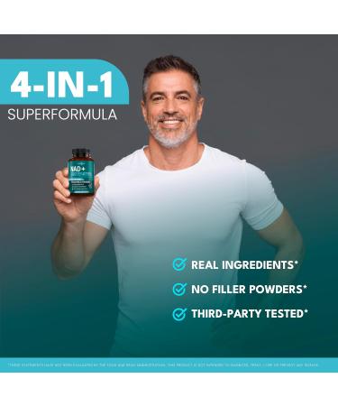 NEW AGE NAD+ Supplement Complex NAD+ 300 mg with Astaxanthin Urolithin A Resveratrol CoQ10 & Antioxidant Blend Cellular Energy Support or Women & Men Vegan Non-GMO- 120 Count 60 Count (Pack of 2) - Buy Online on GoSupps.com