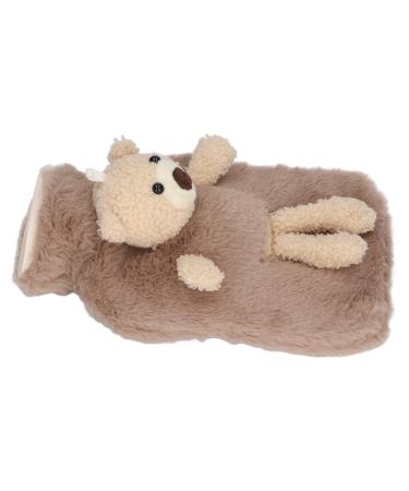 RIZGHWOY Gentle Hot Water Designs for Relief and Relaxation 1000ml Large Capacity Hot Water Bottle (BROWN)