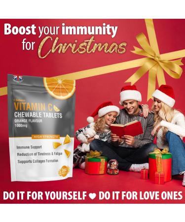 Vitamin C 1000mg Chewable Tablets - 360 Count - Immune Health Support - Reduce Cold Symptoms and Fatigue - Pack of 1 - Buy Online on GoSupps.com