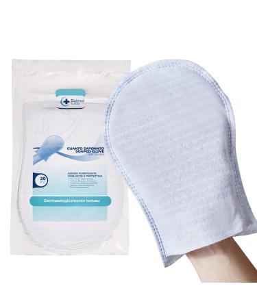 Quimed Italia - disposable washcloth with pH neutral soap washing gloves disposable one -off flap adults sterile washing gloves disinfection towels 60 pieces 60 washcloths