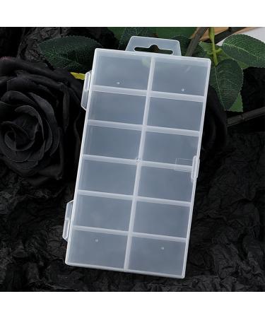 BAYORE 12 Space Transparent False Nail Art Tips Storage Box Nail For Glitter Storage For Case Container Nail Art Too Nail Container - Buy Online on GoSupps.com