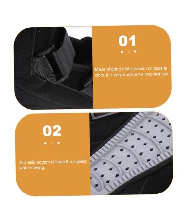 Ankle Straight Shoes for Sprains & Fractures | Women's Supportive Walking Boot | Anti-Rotation Foot Walker - Black - Buy Online on GoSupps.com