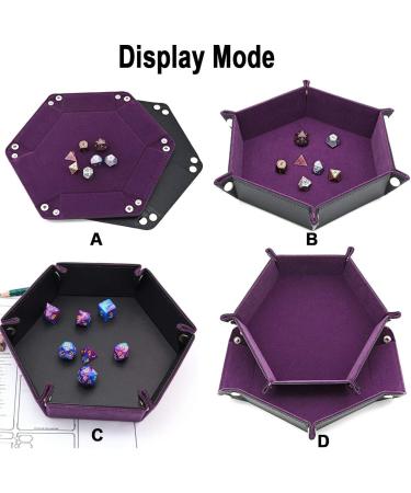 Purple PU Leather Dice Tray Holder for DND, RPG, MTG Games - 6 inch - Buy Online on GoSupps.com