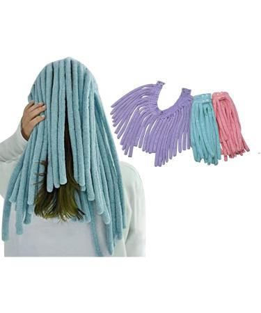 Pasta-Shaped Hair Drying Cap Curling Cap Lazy No-Heat Curling Tool Towel Fabric Hair Styling Tool Purple - Buy Online on GoSupps.com