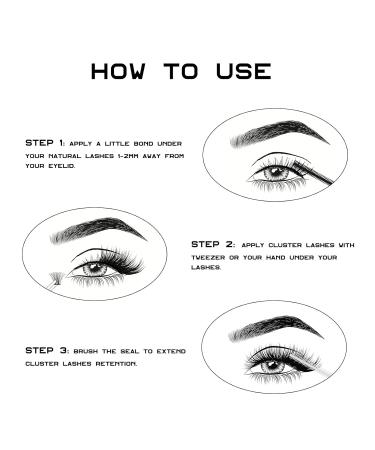 120PC Eyelash Cluster DIY Extension Kit - Natural Look C/D Curl Soft 10-16mm Lengths Applicator & Adhesive Included - Buy Online on GoSupps.com