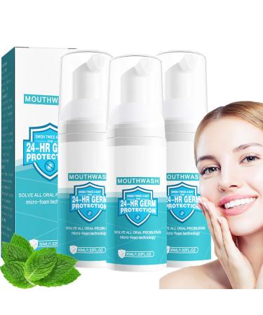 3 Pcs Teeth Mouthwash Toothpaste Foam Calculus Removal Teeth Whitening Moussefoam Refreshing Breath Deep Cleaning Toothpaste Eliminating Bad Breath