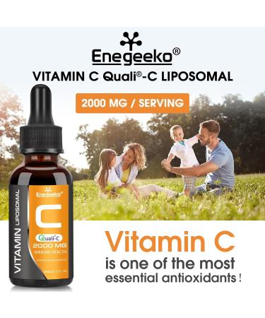 Liposomal Vitamin C 2000 mg | Non-GMO Vegan-Friendly & pH-Neutral Drops | 60ml | Quali -C | Boost Immunity & Absorption - Buy Online on GoSupps.com