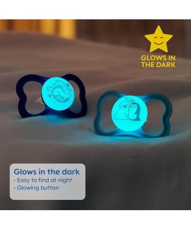 FENRIR MAM Air Night Orthodontic Pacifier 2 Pack | Unisex Baby Soothers - International Shipping Available - Buy Online on GoSupps.com