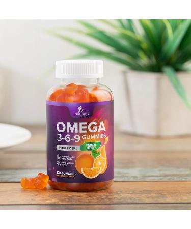 Omega 3 6 9 Gummies - Vegan Omega 3 Supplement Gummy - Essential Fatty Acids Oil 369 Complex Heart Support & Brain Support for Women Men & Pregnancy Fish Free Non-GMO Orange Flavored - 120 Gummies 120 Count (Pack of 1) - Buy Online on GoSupps.com