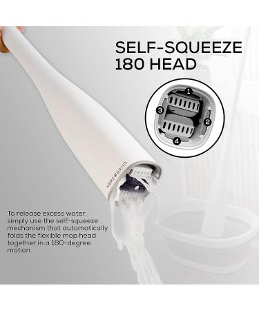 Sponge Mop for Floor Cleaning + 2 Replaceable Heads | Self Squeeze | Fast Absorbing | Hard Floors, Wood, Tile, Glass, Marble | PVA Cleaning Mop - Buy Online on GoSupps.com