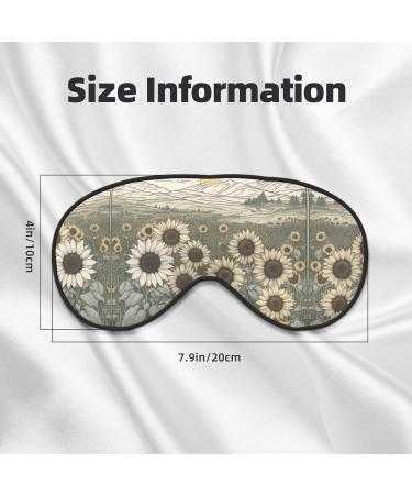 SSIMOO Sunflowers Chamomile Eye Mask - Ultra-Soft Light-Blocking for Comfortable Sleep | International Shipping - Buy Online on GoSupps.com