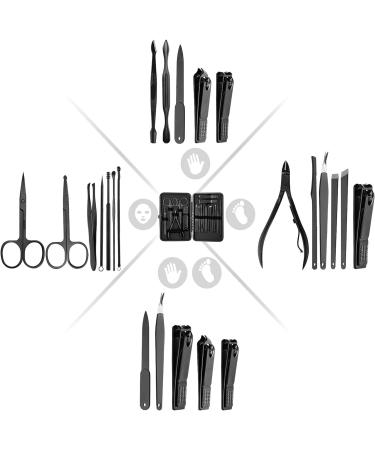 Professional Nail Clippers Manicure Set for Thick Nails - Cuticle Remover and Toe Nail Care - Pedicure Kit for Men and Women - Portable Travel Tool - Buy Online on GoSupps.com