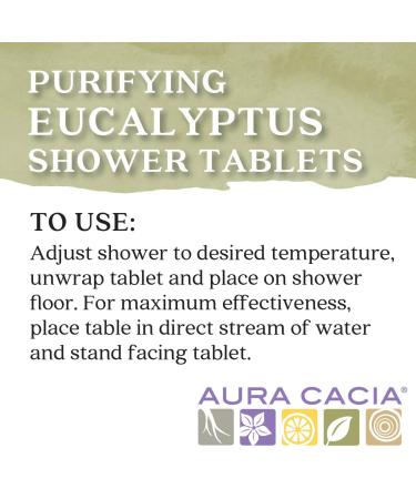 Aura Cacia Purifying Eucalyptus Shower Tablets - 3 Individually-Wrapped 1 oz. Tablets - Buy Online on GoSupps.com