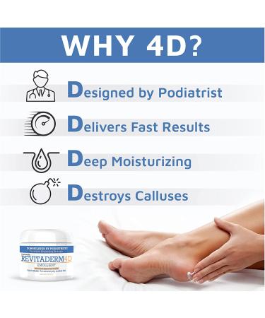 Revitaderm Urea Foot Cream 40% for Dry Cracked Feet & Hands - Callus Remover with Free Pumice Stone - Deeply Moisturizes Skin on Feet, Hands, Knees & Elbows - Buy Online on GoSupps.com