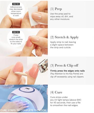 Buy Semi Cured Gel Nail Strips - 28 Pcs UV Gel Stickers Long Lasting Salon Quality Summer Blue | International Shipping - Buy Online on GoSupps.com