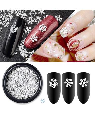Conijiwadi Shinny Ultra-Thin White Snowflake Pattern Nail Art Tip Sticker Women Decal Manicure DIY Tool - Buy Online on GoSupps.com