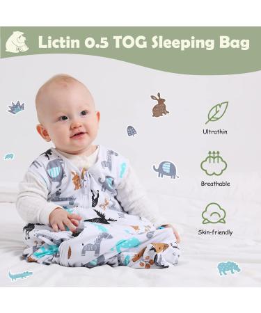 Lictin Baby Sleeping Bag 2 PCS - Adjustable Length 85-105cm for Infant Toddler 3-18 Months | Autumn and Summer Wearable Blanket Sack for Baby Swaddle - Buy Online on GoSupps.com