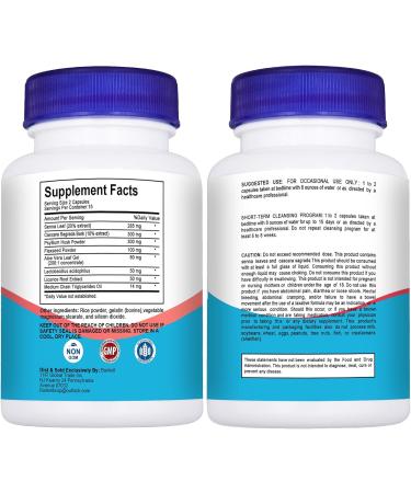 15 Day Cleanse - Advanced Gut Detox for Men & Women | Non-GMO Colon Support | 30 Capsules - Buy Online on GoSupps.com