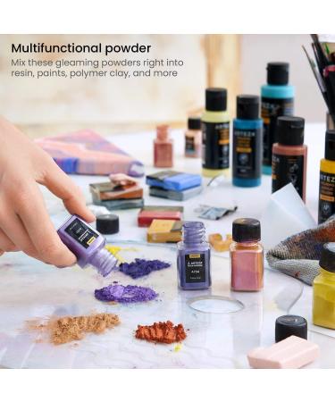 Arteza Mica Powder for Epoxy Resin - 35 Colors - 0.35 oz Bottles | Art Supplies for Candle Making & DIY Crafts - Buy Online on GoSupps.com