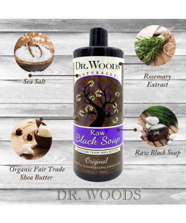 Dr. Woods Raw African Black Liquid Soap with Organic Shea Butter - 32 oz (Pack of 3) - Hydrating, Natural Cleanser - Buy Online on GoSupps.com
