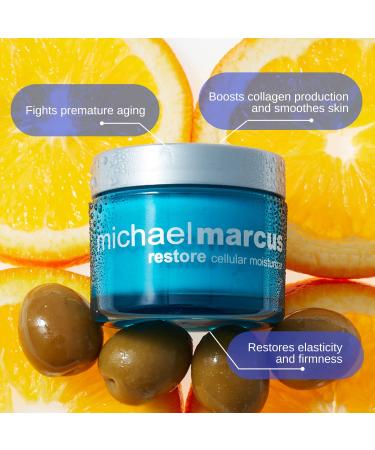 michael marcus Restore Cellular Moisturizer - Youth Activating Firming Collagen and Hydration Boosting Intensive Daily Moisturizer Cruelty Free - Made in USA