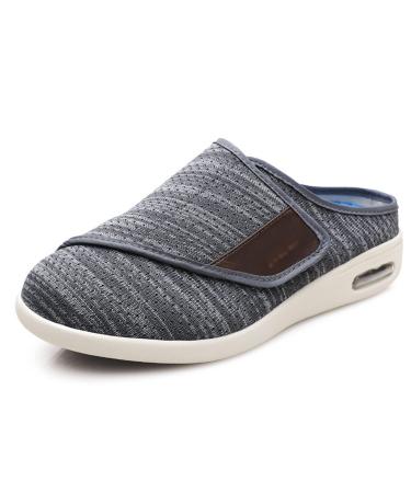 MisFun Diabetic Shoes for Men Unisex Gypsum Shoe Widen and Thicken Swollen Feet Shoes Suitable for Foot Fracture Recovery Surgical Rehabilitation 6.5 Dark Gray
